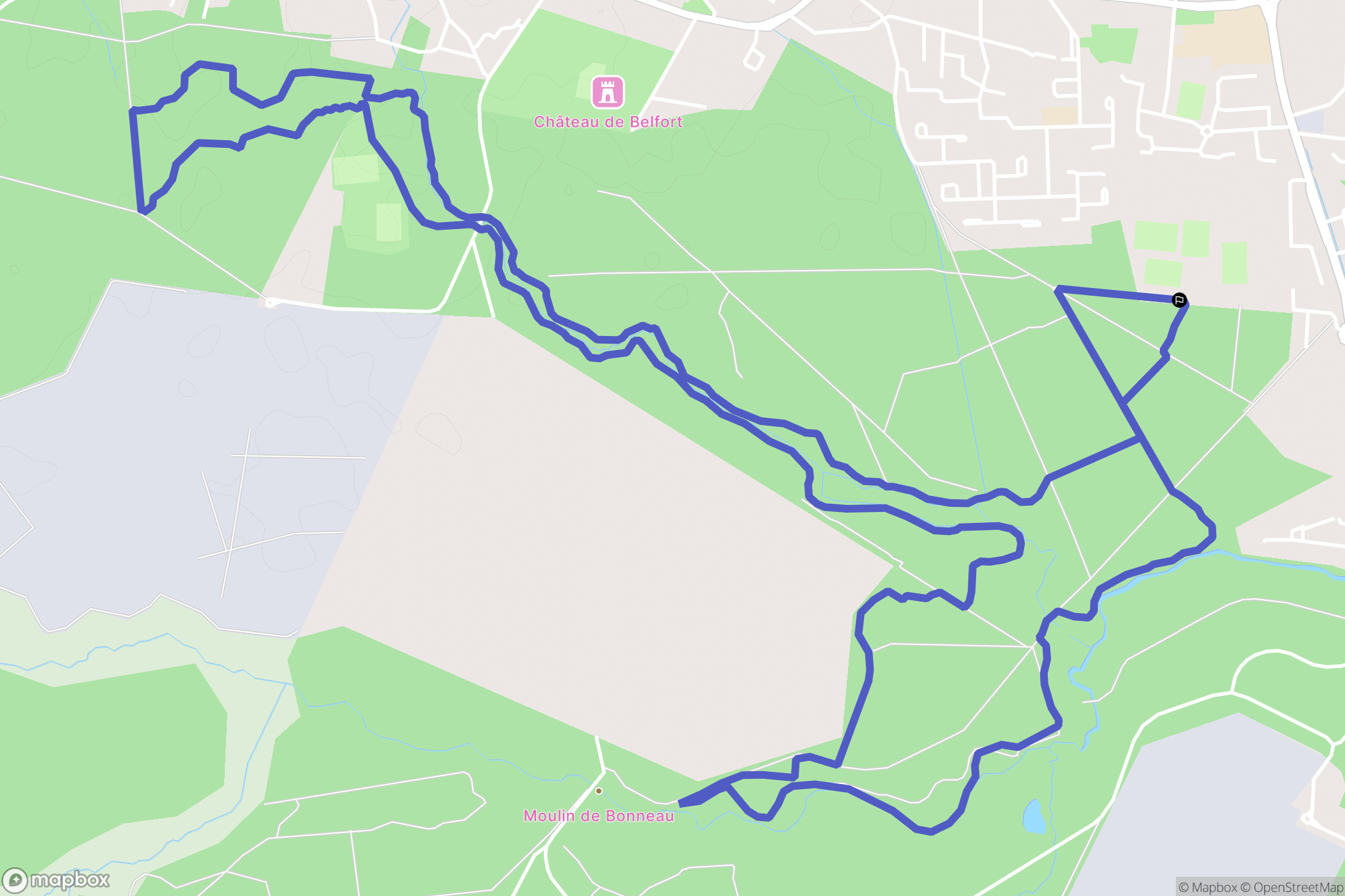 Caupian, Saint-Médard-en-Jalles : carte du parcours de randonnée - France