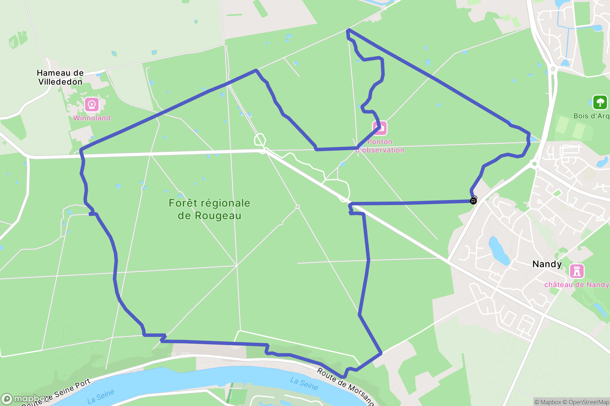 Savigny-le-Temple : carte du parcours de randonnée - France