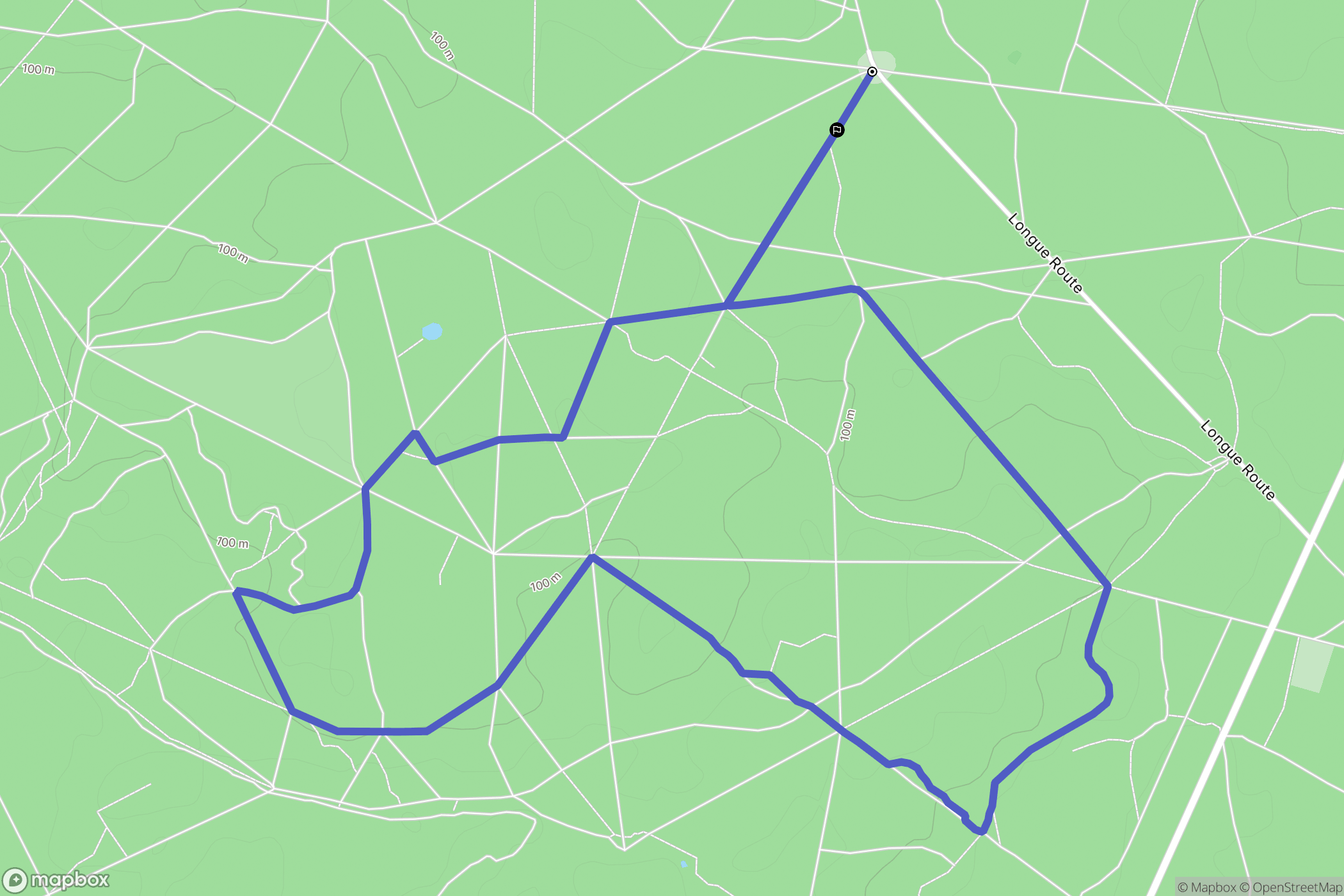 Ermenonville : carte du parcours de randonnée - France