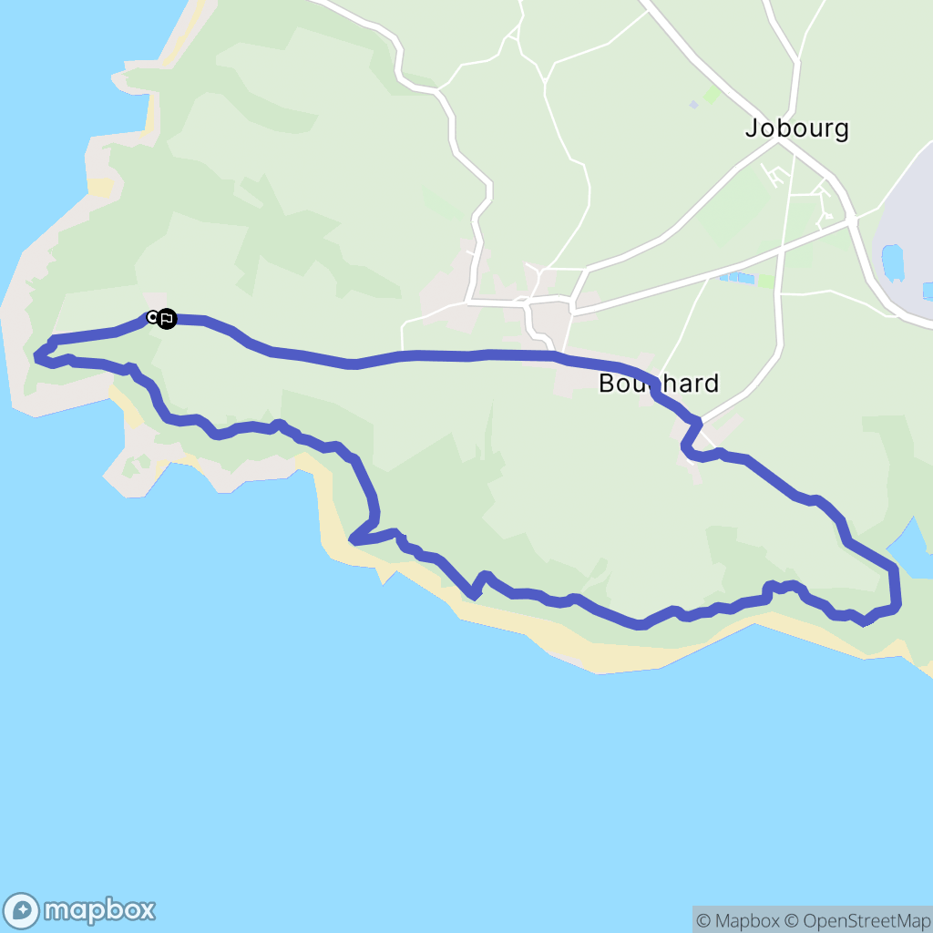 Jobourg : carte du parcours de randonnée - France