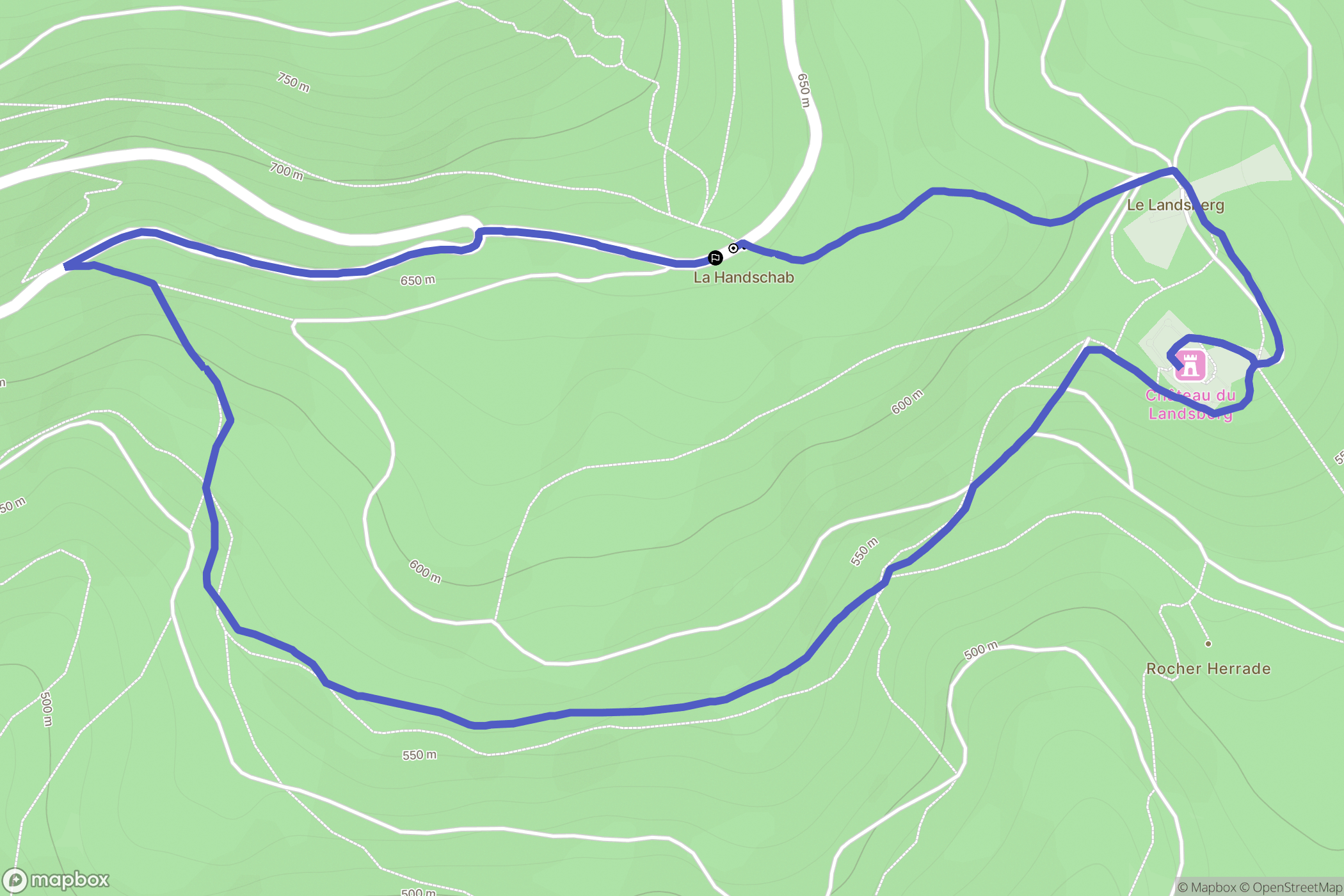 Heiligenstein : carte du parcours de randonnée - France