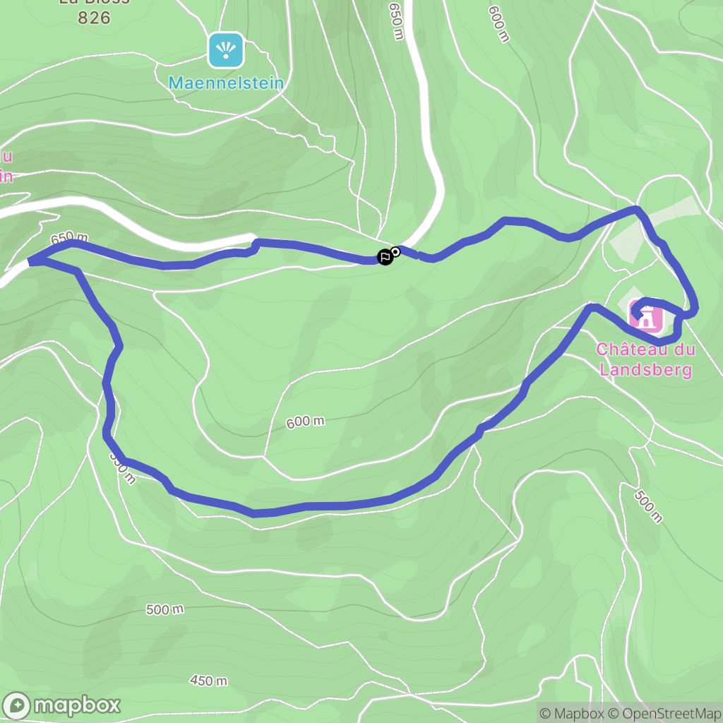 Heiligenstein : carte du parcours de randonnée - France