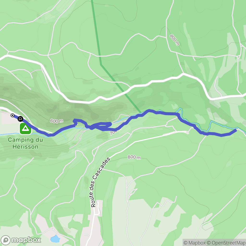 Bonlieu : carte du parcours de randonnée - France