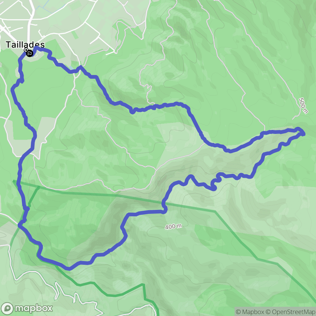 Les Taillades : carte du parcours de randonnée - France