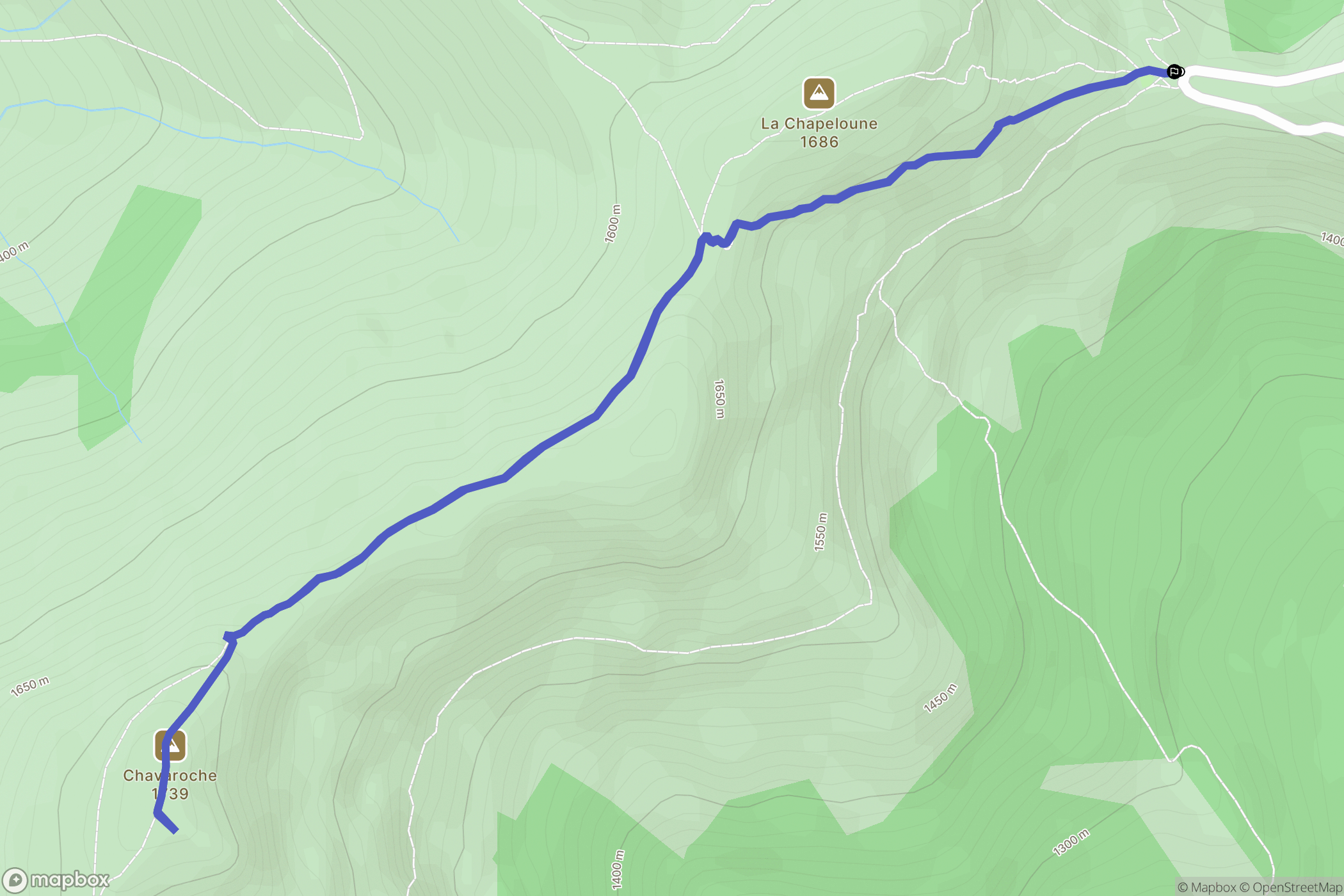 Mandailles-Saint-Julien : carte du parcours de randonnée - France