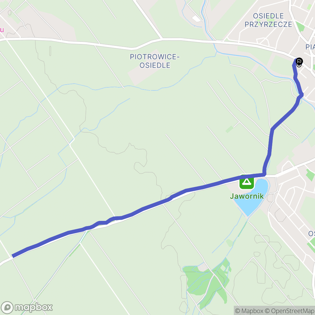 Jawor: mapa trasy - Poland
