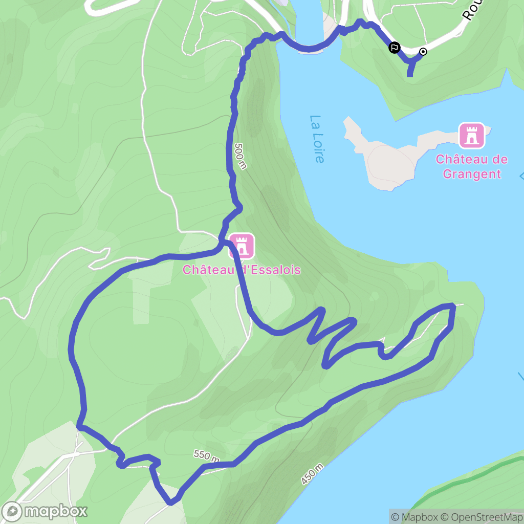 Chambles : carte du parcours de randonnée - France