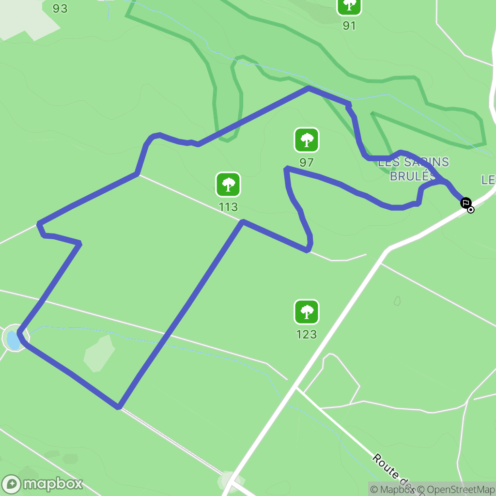 Le Faisan Doré, Saint-Prix : carte du parcours de randonnée - France