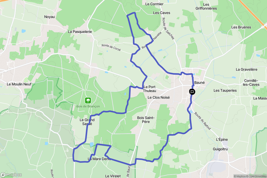 Bauné: routekaart voor buitenactiviteiten - France