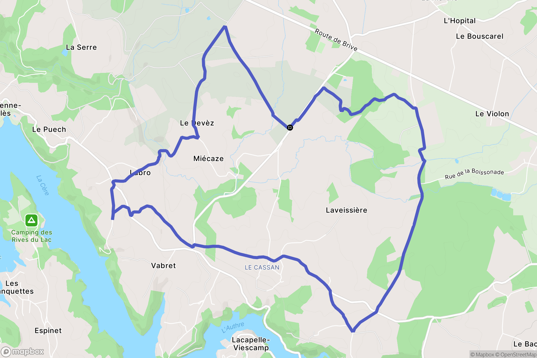 Saint-Paul-des-Landes : carte du parcours de randonnée - France