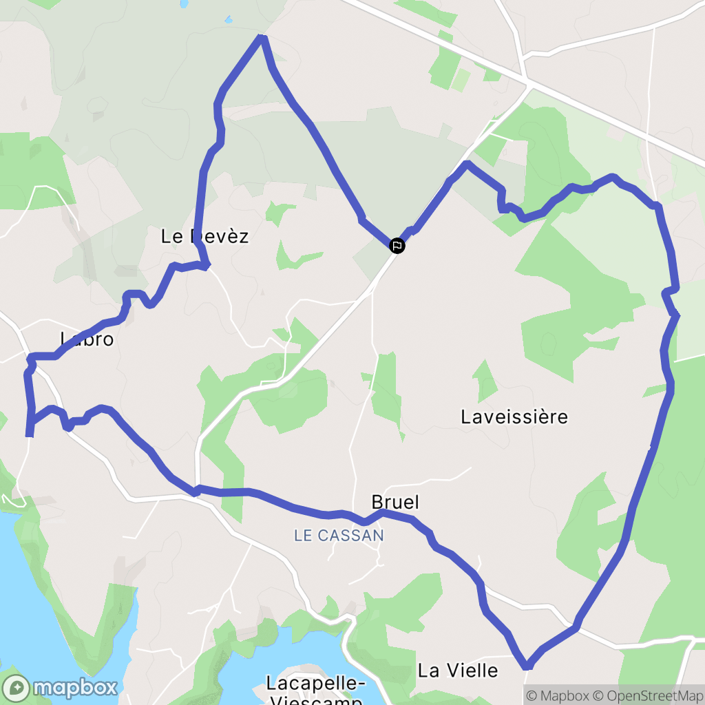 Saint-Paul-des-Landes : carte du parcours de randonnée - France