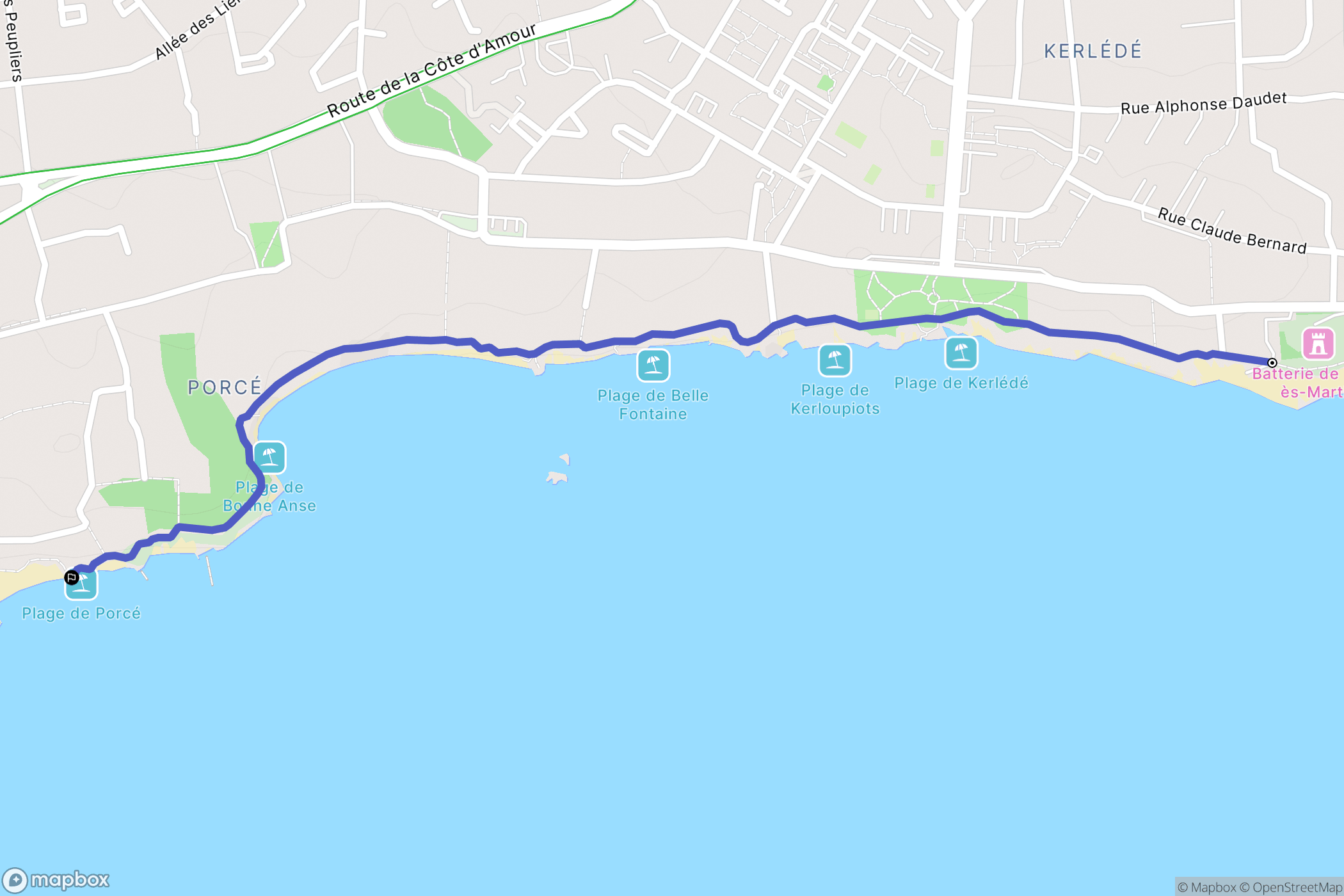 Villès-Martin : carte du parcours de randonnée - France