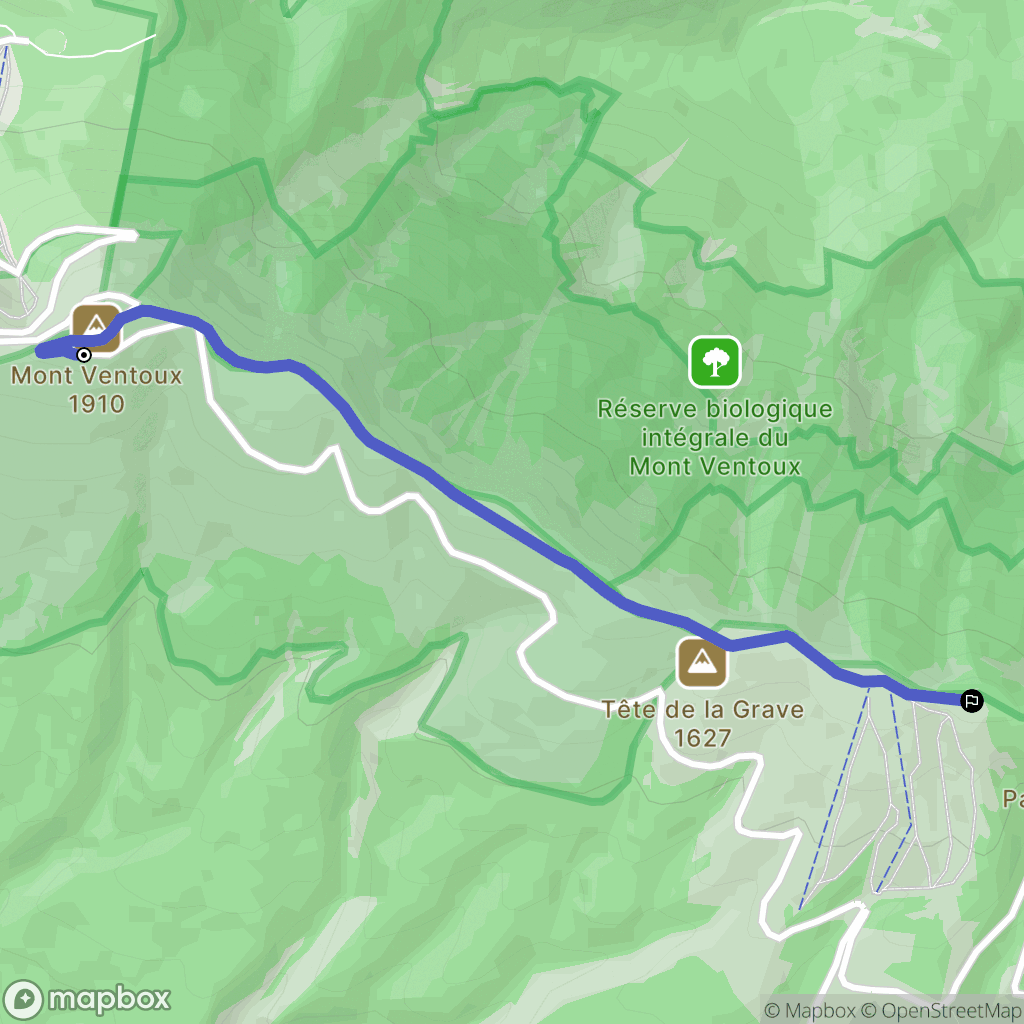 Saint-Léger-du-Ventoux : carte du parcours de randonnée - France