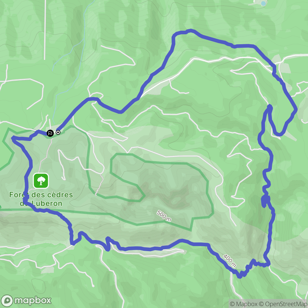 Le Grand Suis, Bonnieux : carte du parcours de randonnée - France