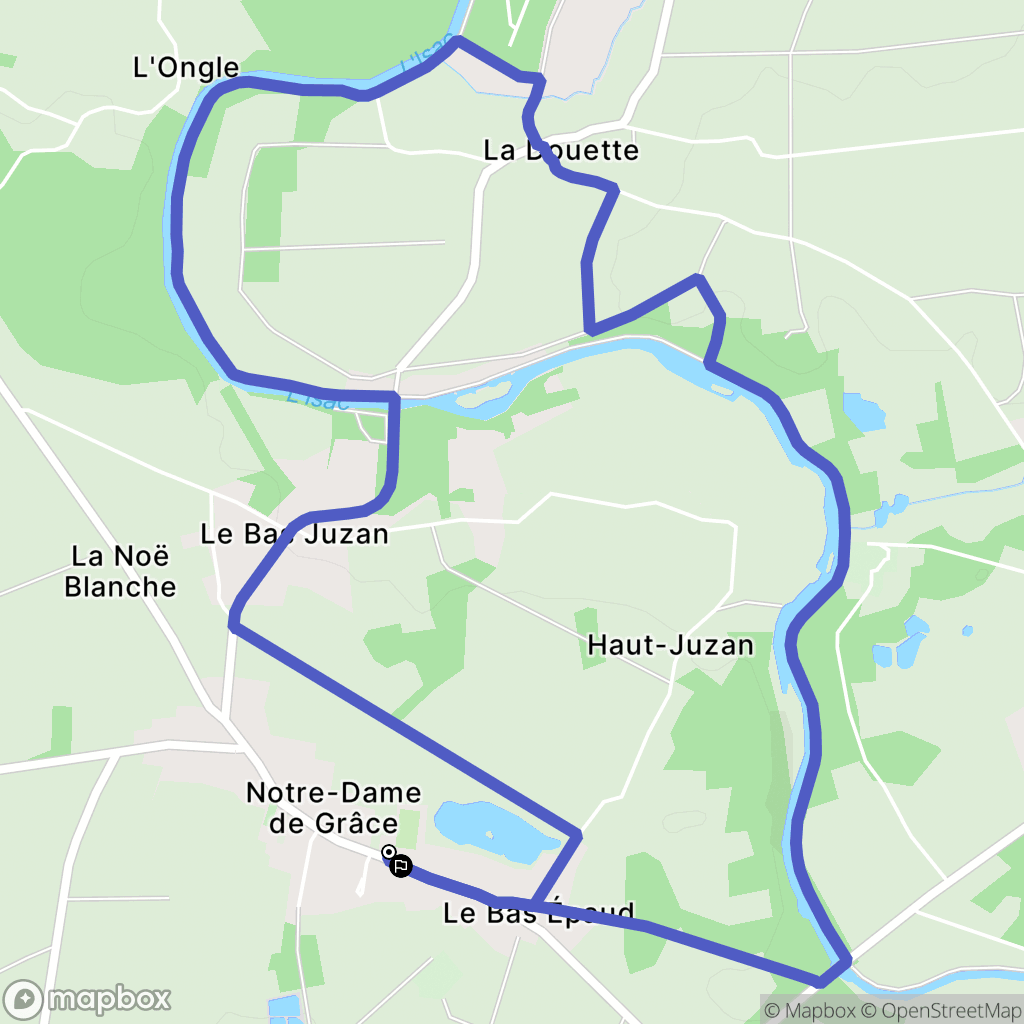 Notre-Dame-de-Grâce : carte du parcours de randonnée - France