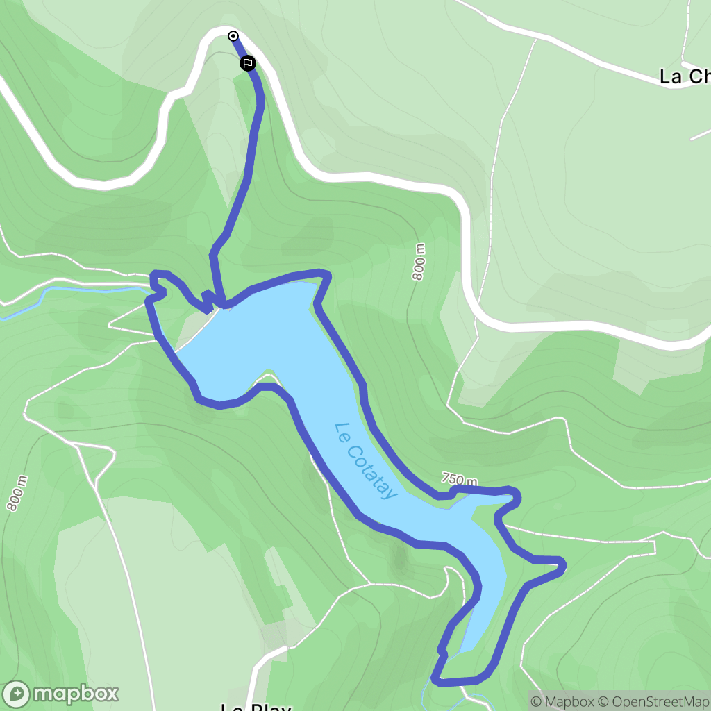 La Ricamarie : carte du parcours de randonnée - France