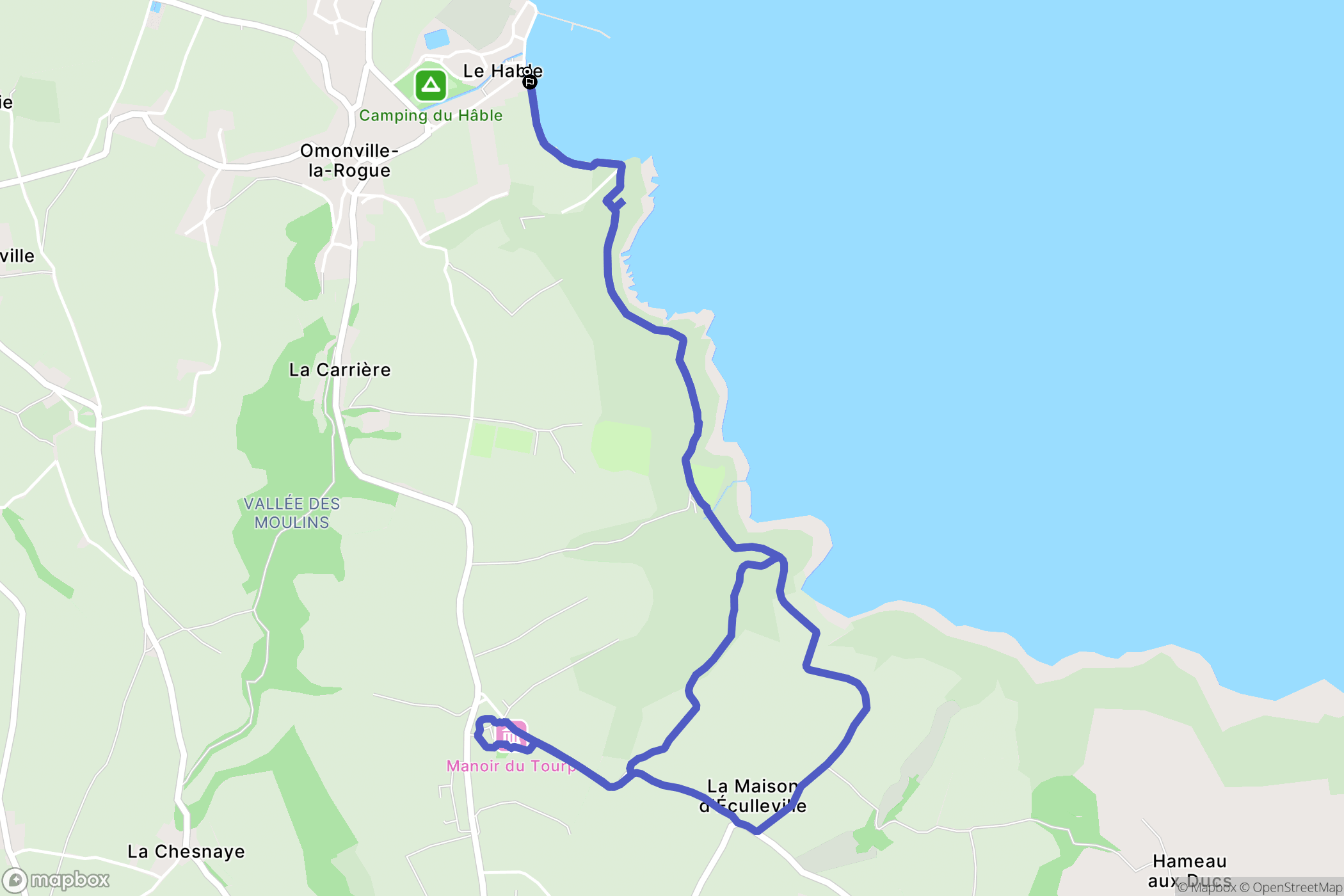 Omonville-la-Rogue: routekaart voor buitenactiviteiten - France