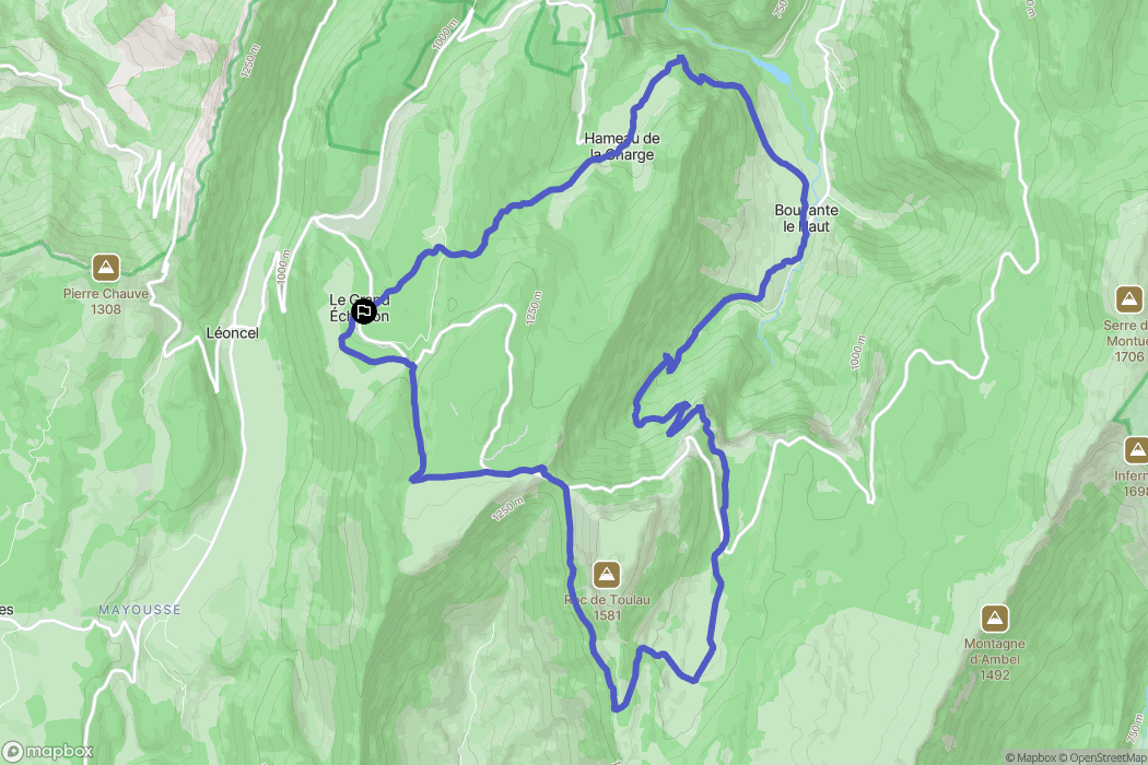 Le Grand Echaillon, Léoncel: routekaart voor buitenactiviteiten - France