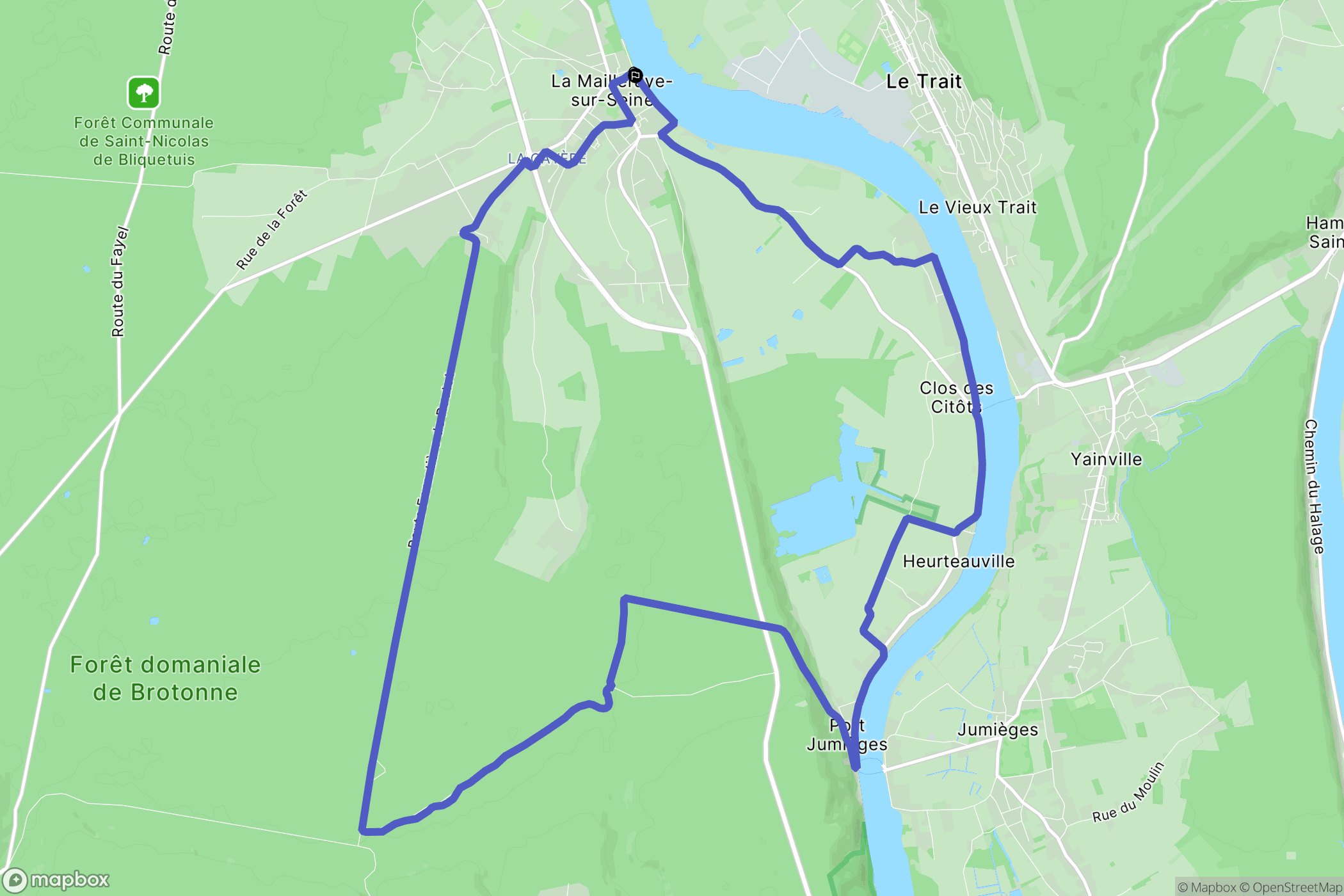 La Mailleraye-sur-Seine: routekaart voor buitenactiviteiten - France