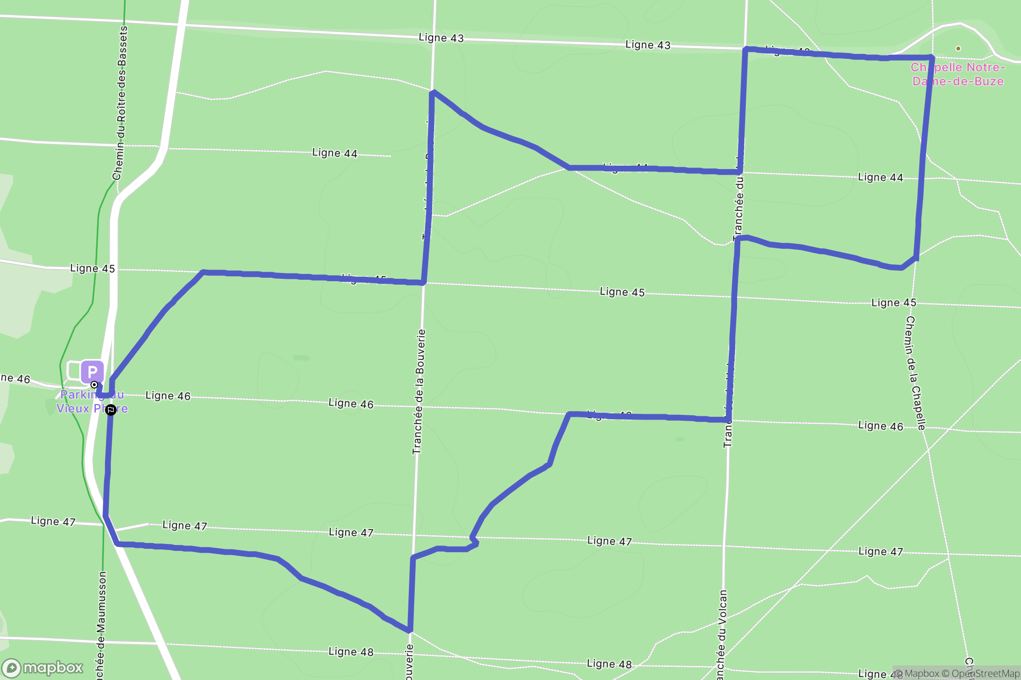 Canton de Bonne-Anse, La Tremblade : carte du parcours de randonnée - France