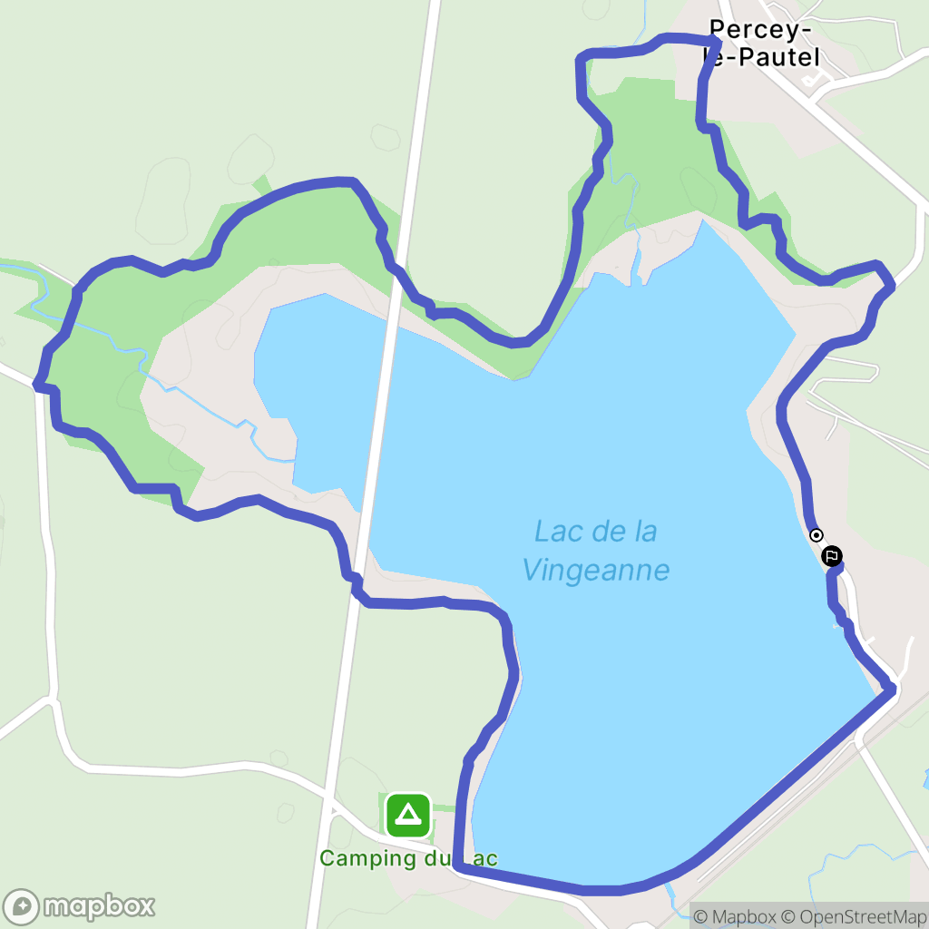 Percey-le-Pautel : carte du parcours de randonnée - France
