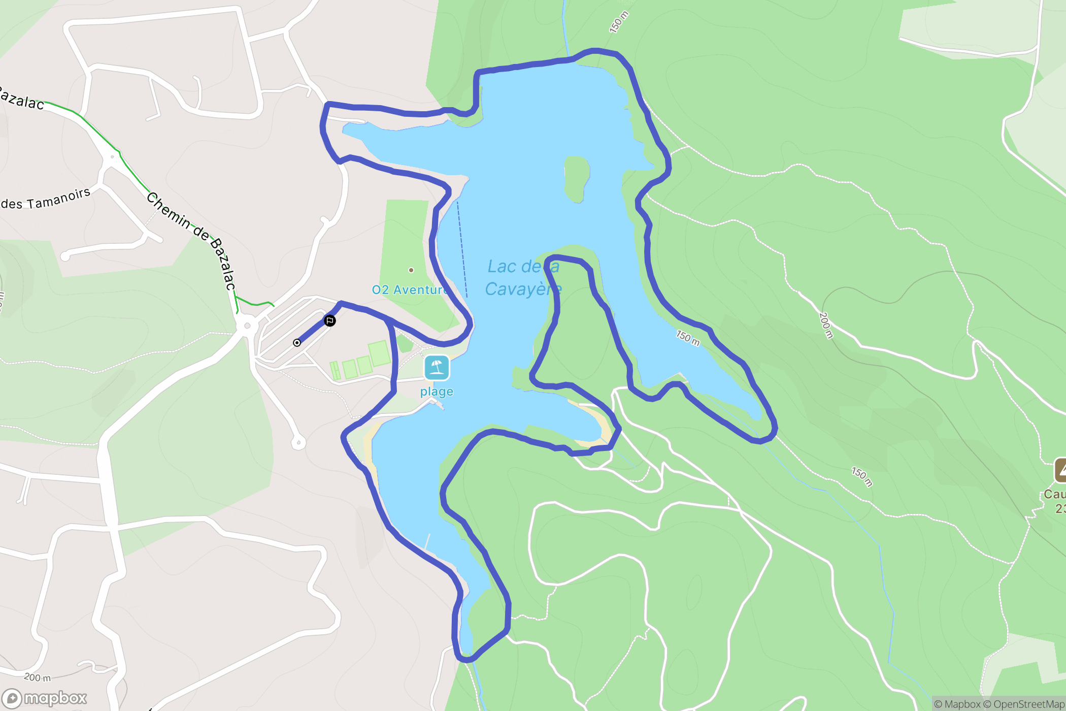 La Cavayère: routekaart voor buitenactiviteiten - France