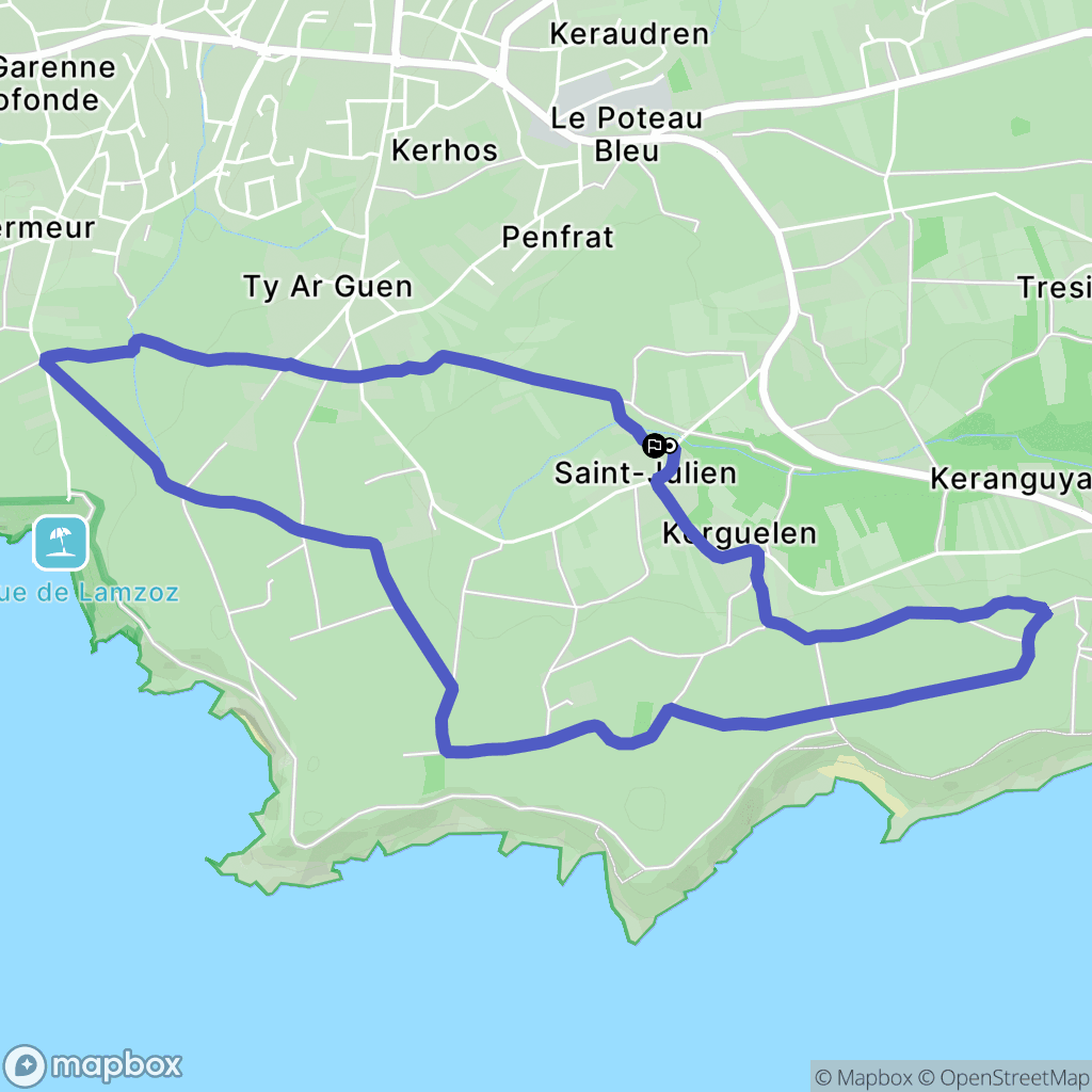 Saint-Julien : carte du parcours de randonnée - France
