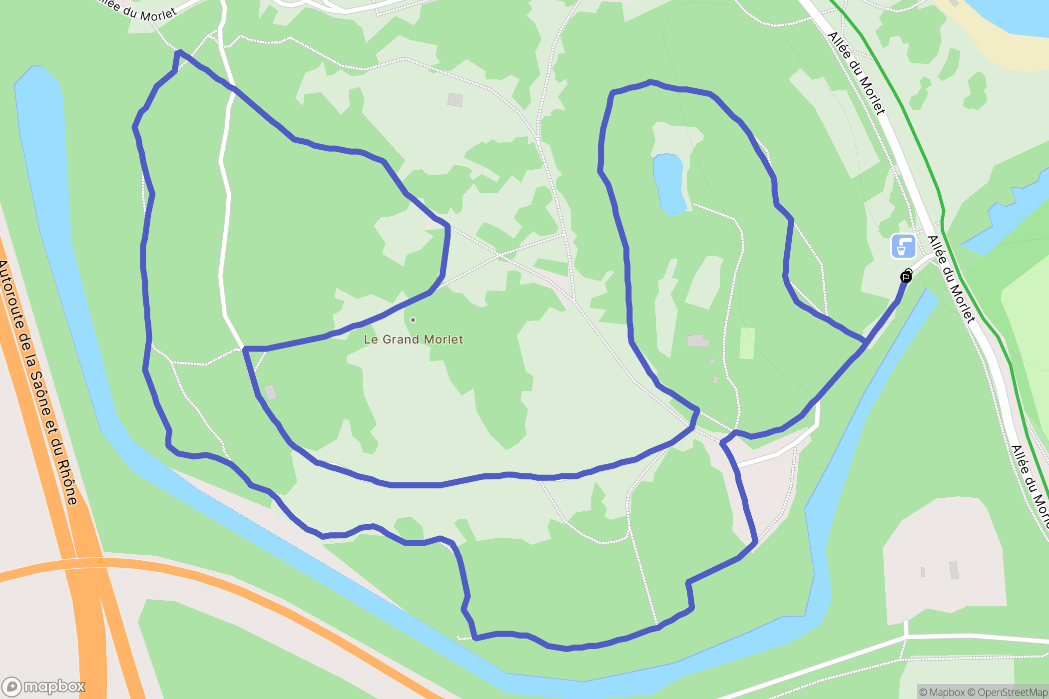 Miribel Jonage, Vaulx-en-Velin: routekaart voor buitenactiviteiten - France