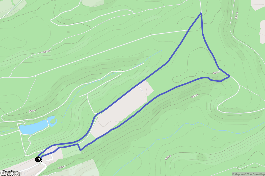 Beaulieu-en-Argonne : carte du parcours de randonnée - France