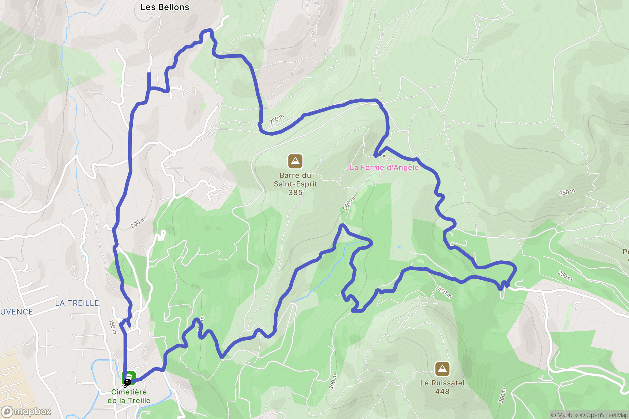 La Treille (Marseille XIe arrondissement): routekaart voor buitenactiviteiten - France