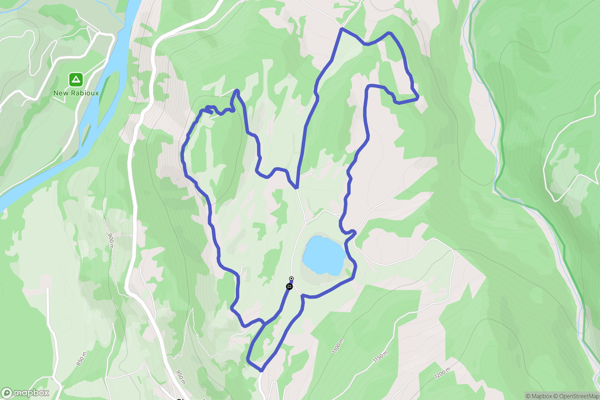 Siguret, Saint-André-d'Embrun : carte du parcours de randonnée - France