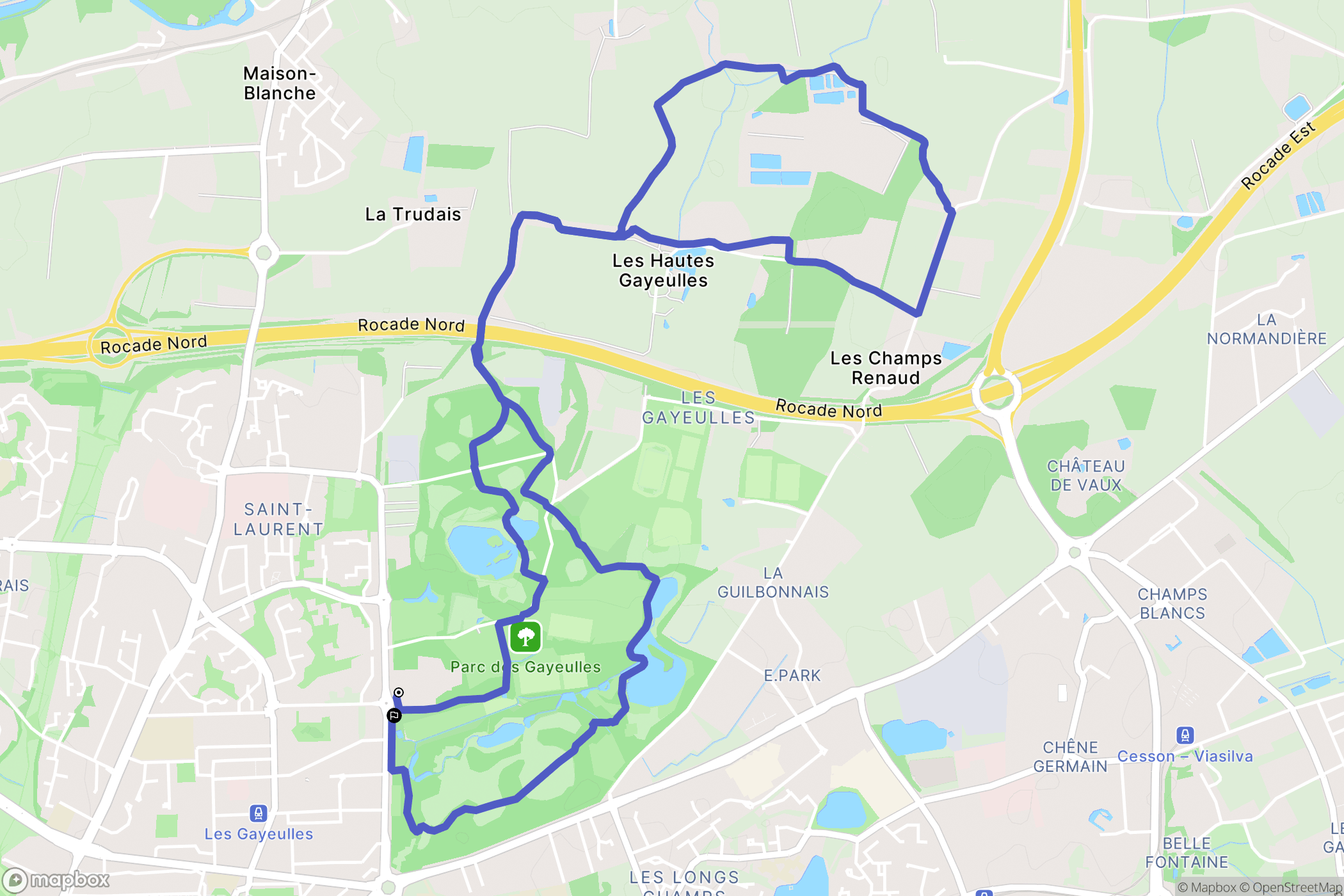 Les Gayeulles, Rennes: routekaart voor buitenactiviteiten - France