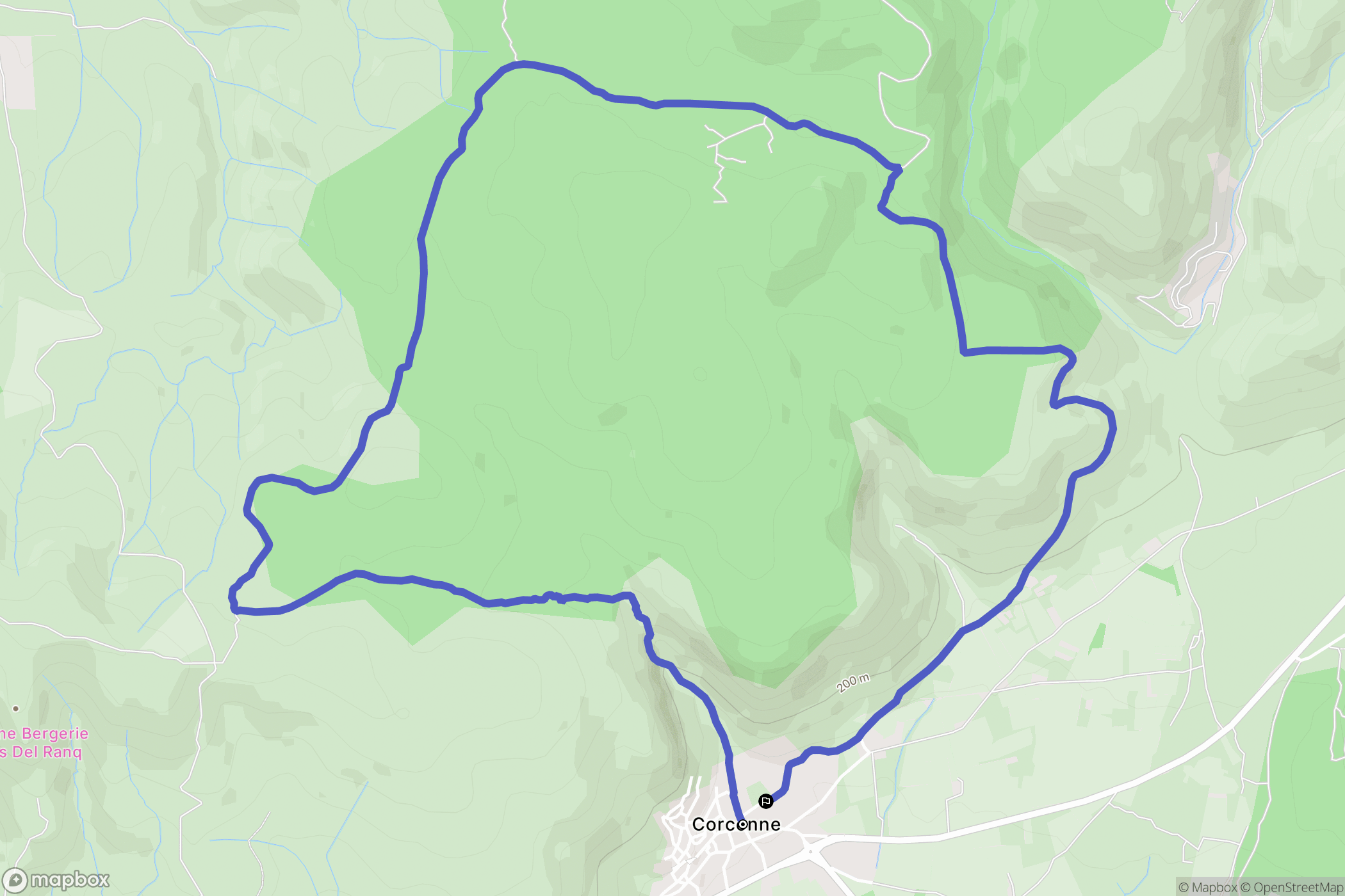 Brouzet-lès-Quissac : carte du parcours de randonnée - France
