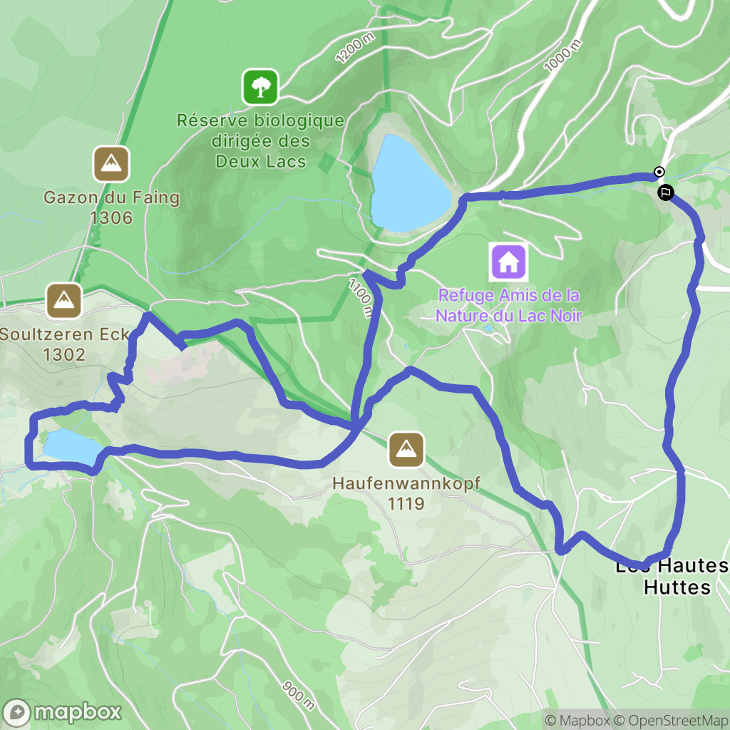 Noirrupt, Orbey : carte du parcours de randonnée - France
