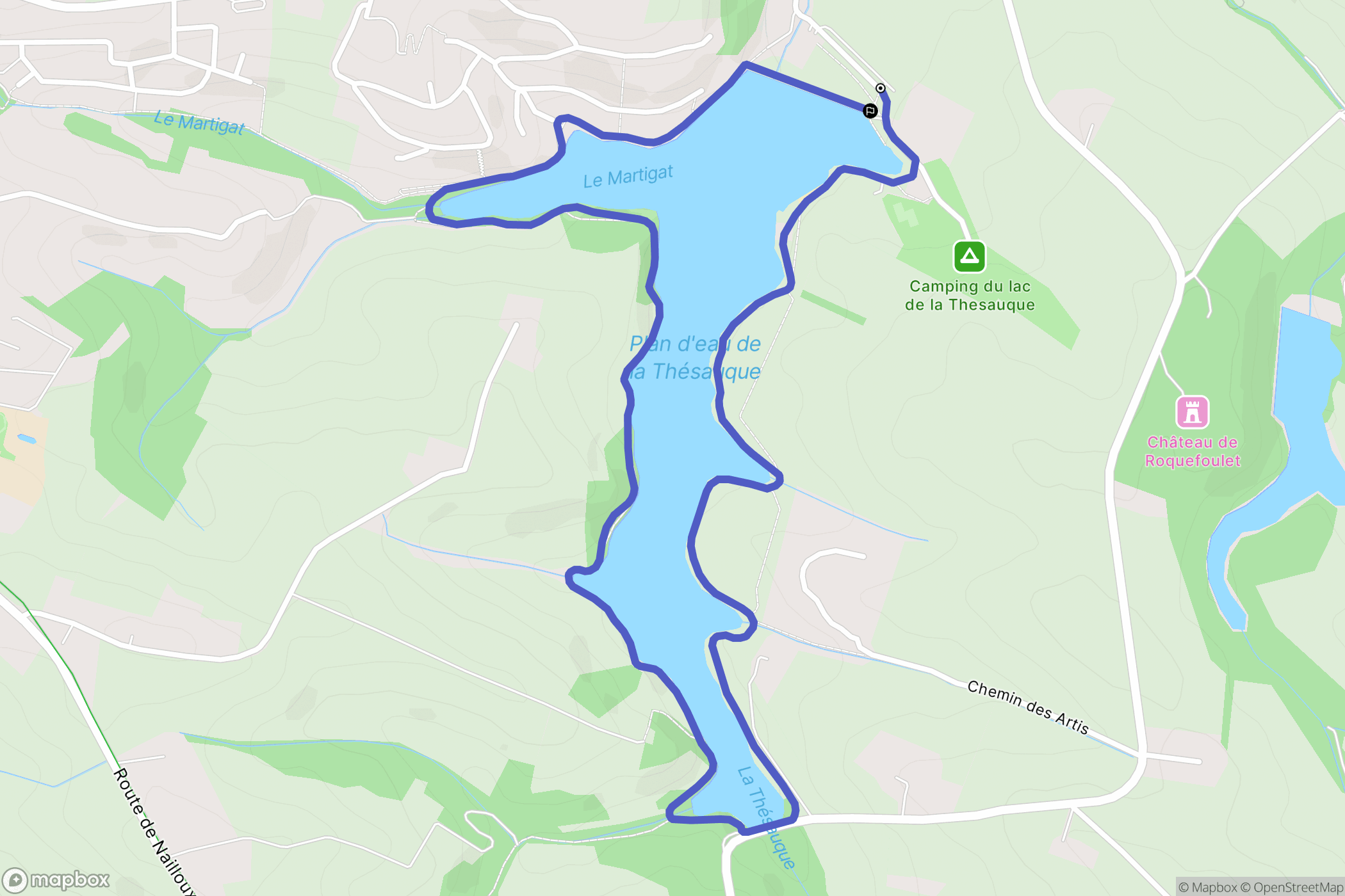 Nailloux : carte du parcours de randonnée - France