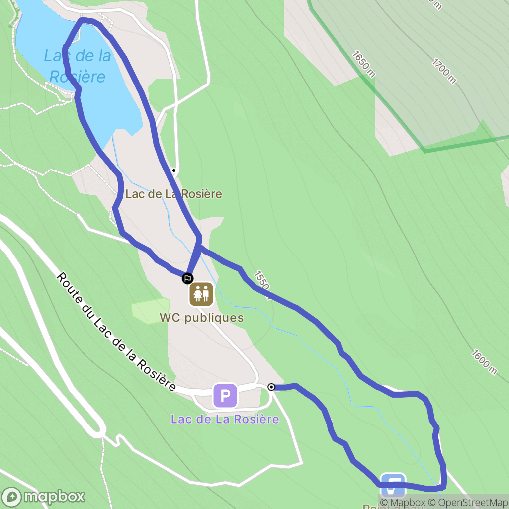 Courchevel : carte du parcours de randonnée - France