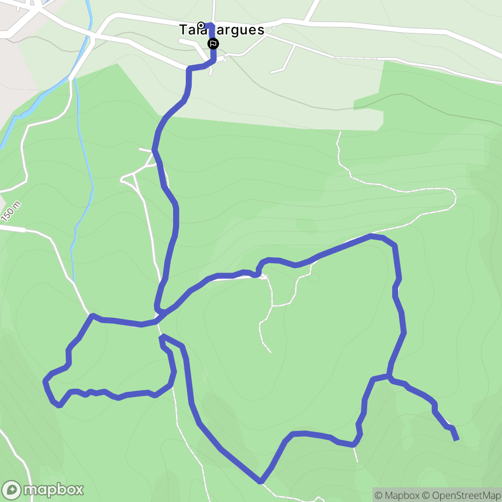 Saint Gély : carte du parcours de randonnée - France