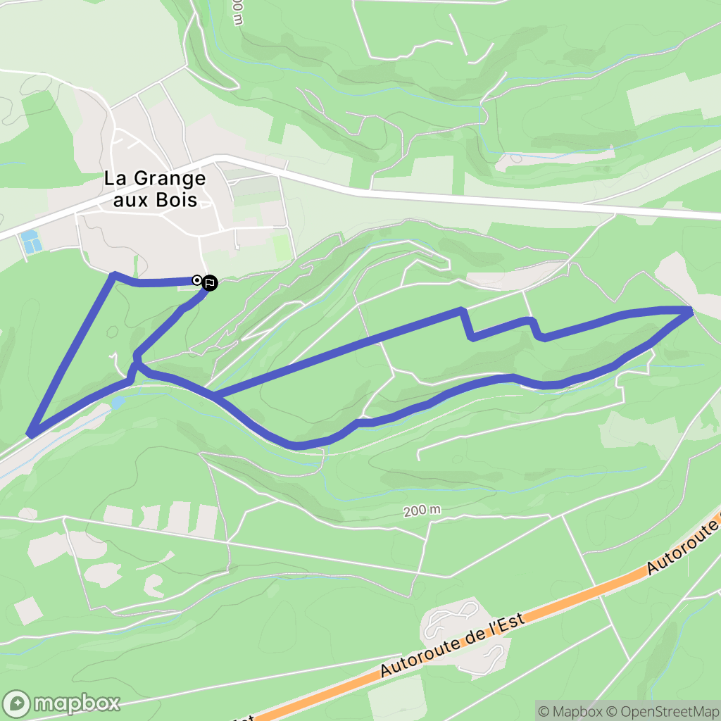 Sainte-Menehould : carte du parcours de randonnée - France