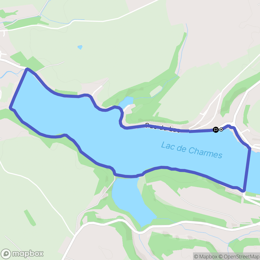 Changey : carte du parcours de randonnée - France