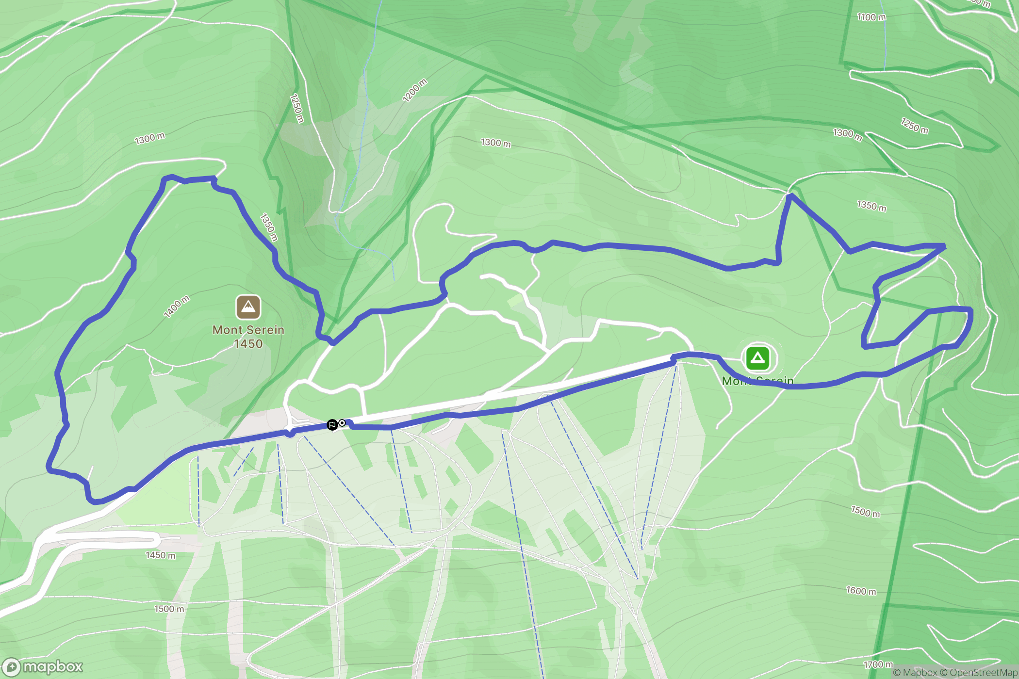 Station de Mont-Serein: routekaart voor buitenactiviteiten - France