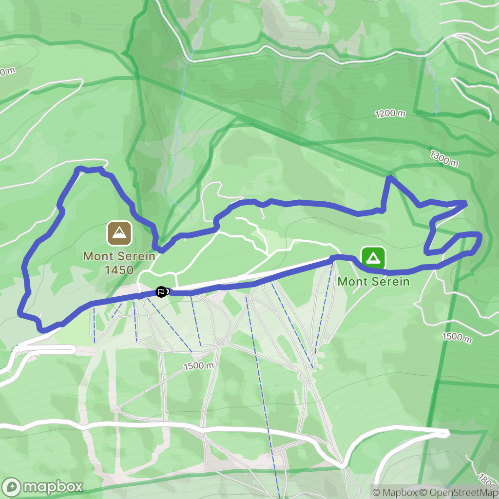Station de Mont-Serein: routekaart voor buitenactiviteiten - France