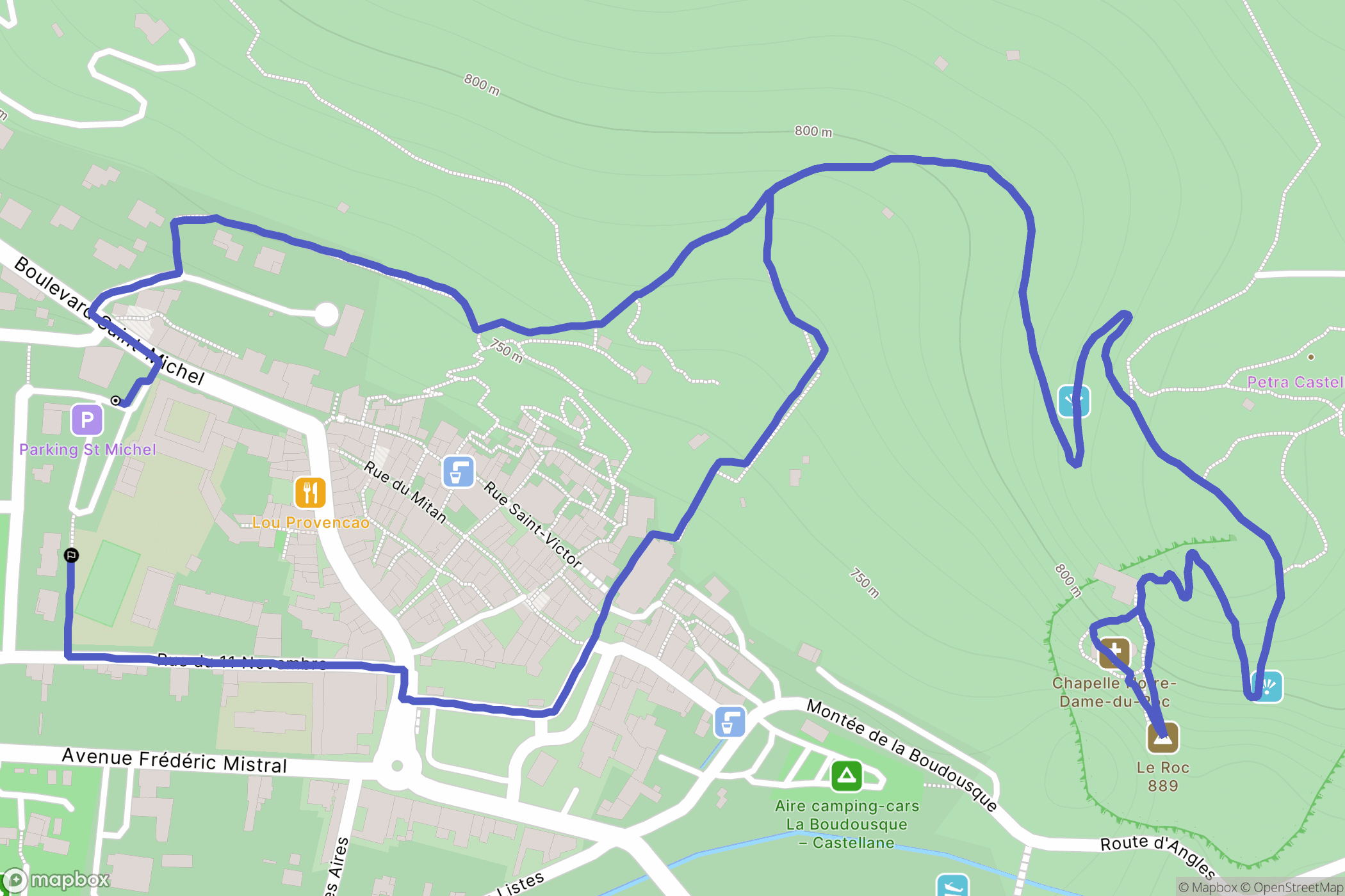 Castellane: routekaart voor buitenactiviteiten - France