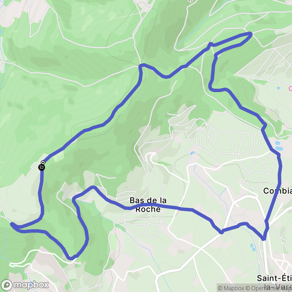 Quincié-en-Beaujolais : carte du parcours de randonnée - France