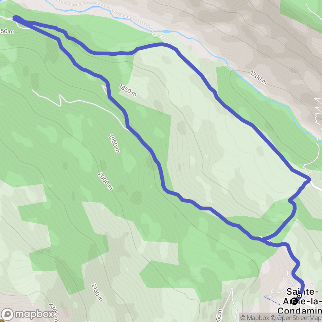 Sainte-Anne-la-Condamine : carte du parcours de randonnée - France
