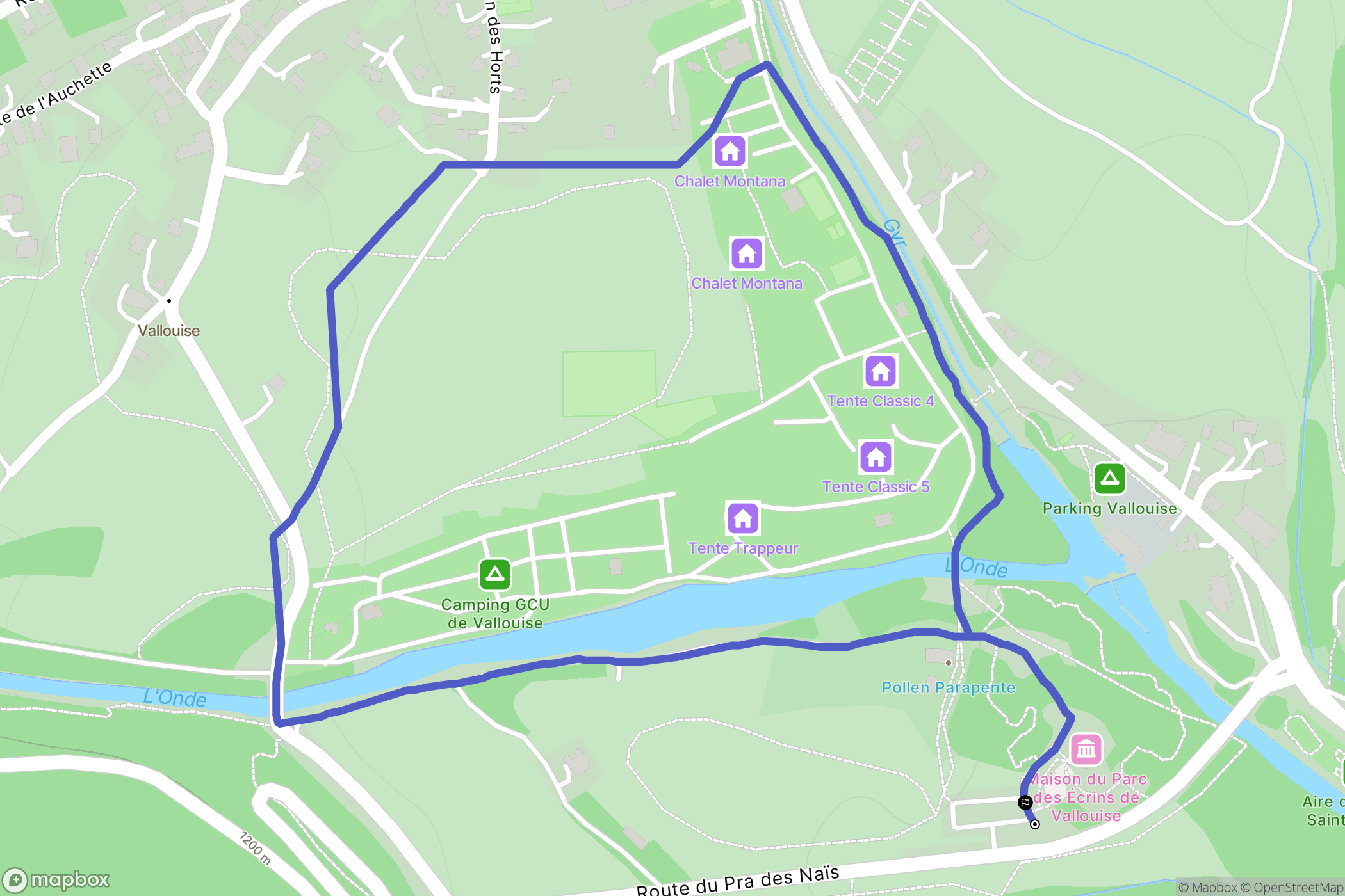 Vallouise: routekaart voor buitenactiviteiten - France
