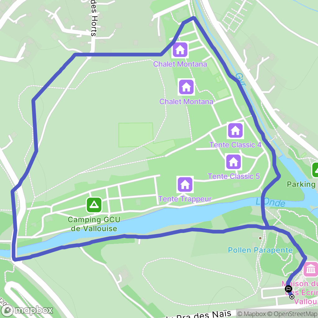 Vallouise: routekaart voor buitenactiviteiten - France