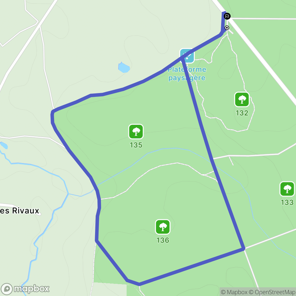 Ainay-le-Château : carte du parcours de randonnée - France