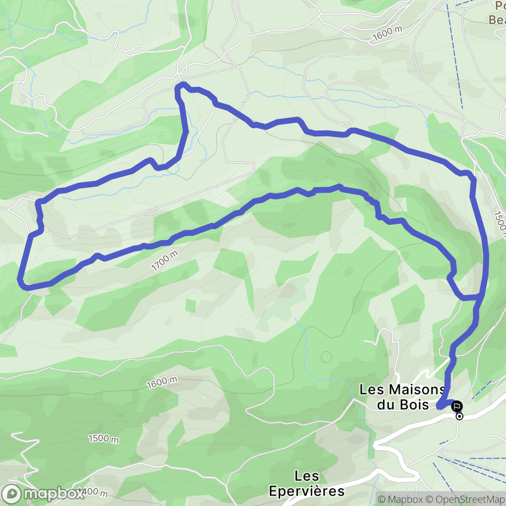 La Clusaz : carte du parcours de randonnée - France
