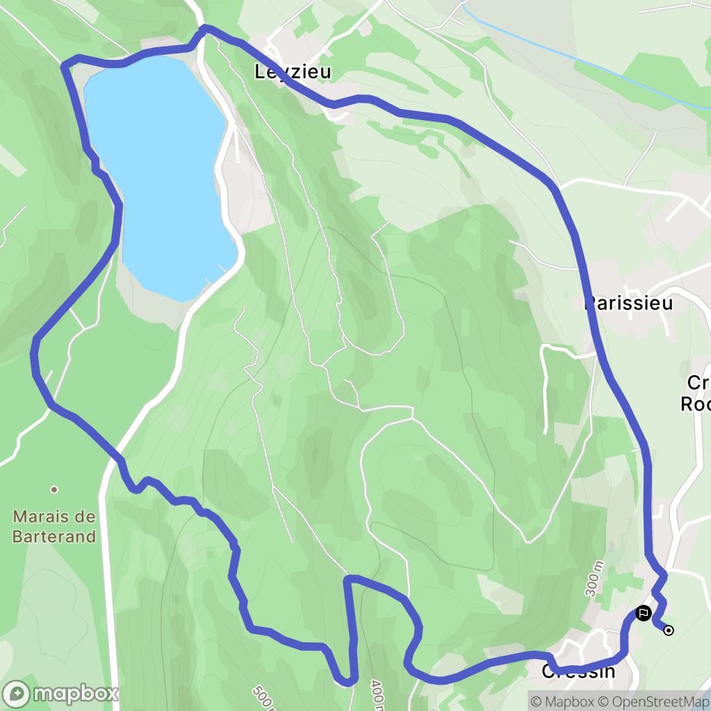 Cressin-Rochefort : carte du parcours de randonnée - France