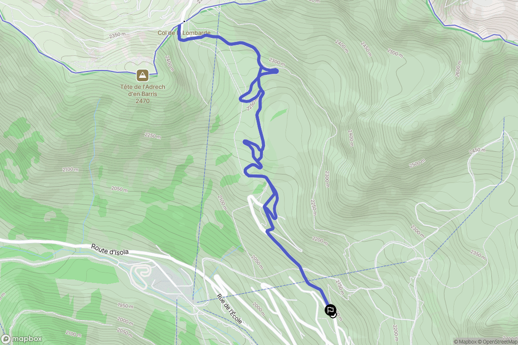 Isola 2000: routekaart voor buitenactiviteiten - France